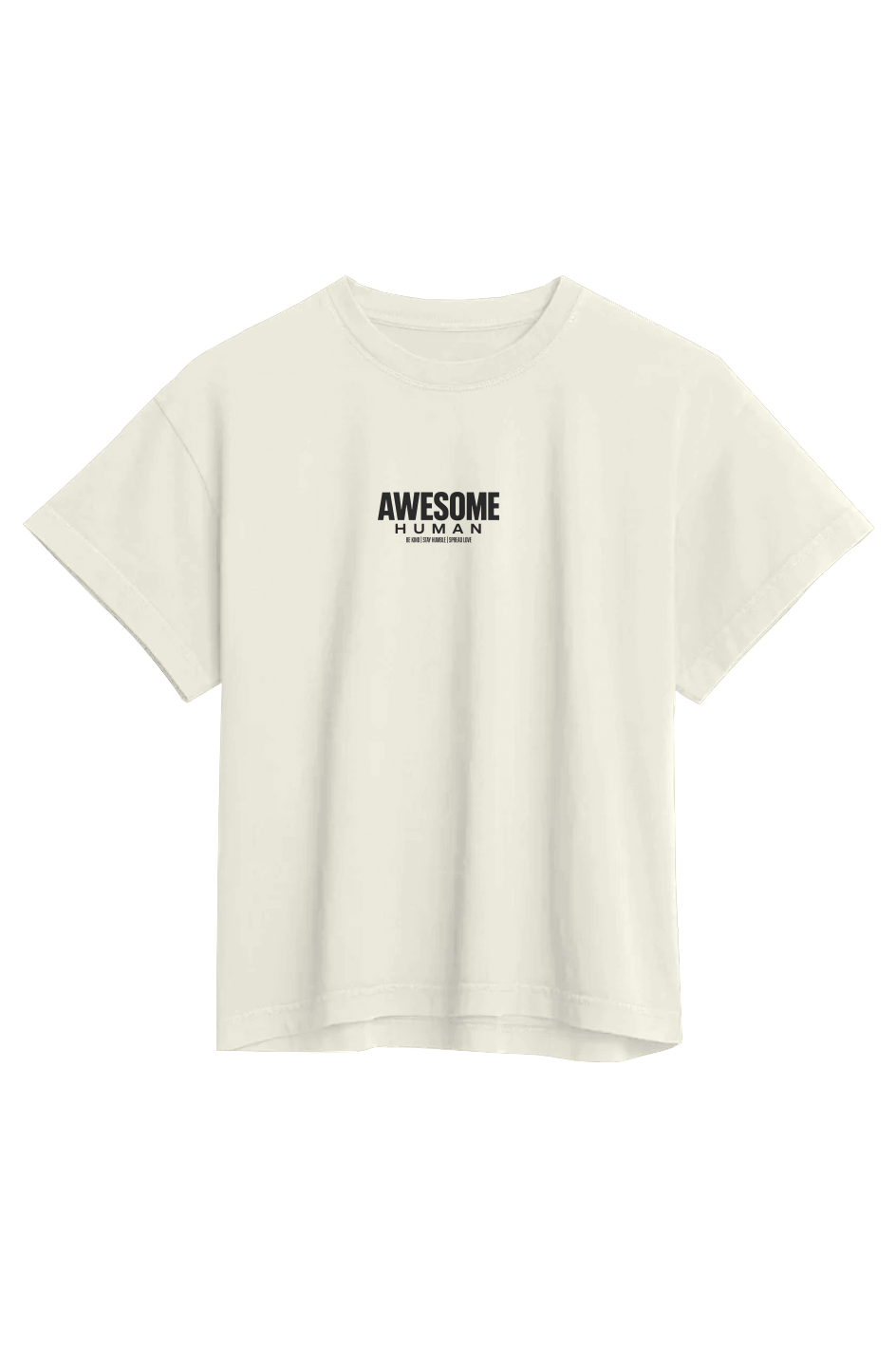 THG AWESOME HUMAN WOMEN S EMBROIDERED HEAVYWEIGHT ORGANIC TEE