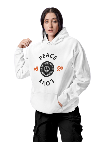 The Humble Guys Peace & Love Unisex Kapuzenpullover mit Pigmentfärbung