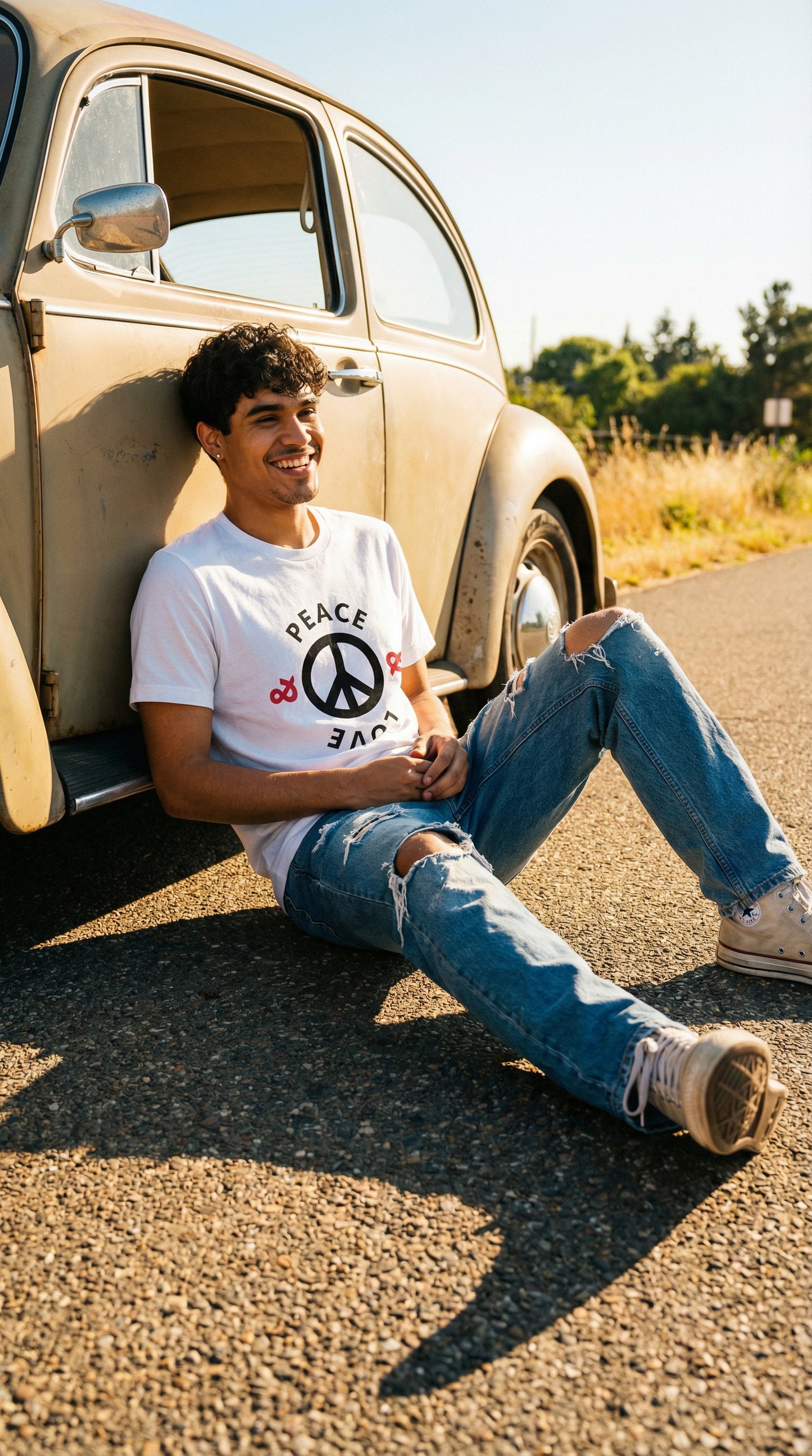 The Humble Guys Peace & Love Unisex staple eco t-shirt