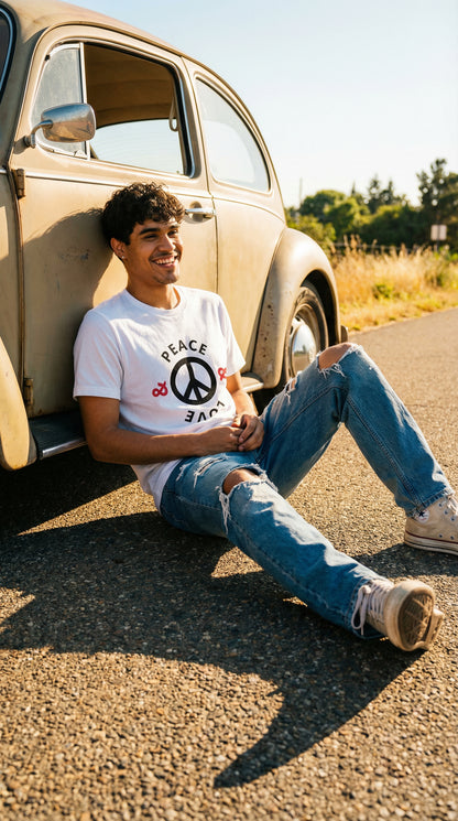The Humble Guys Peace & Love Unisex staple eco t-shirt