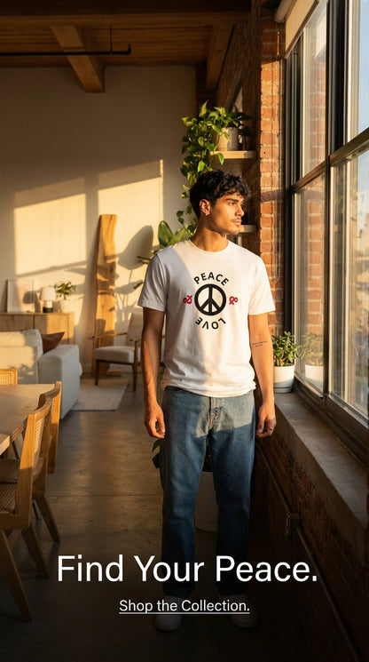 The Humble Guys Peace & Love Unisex staple eco t-shirt