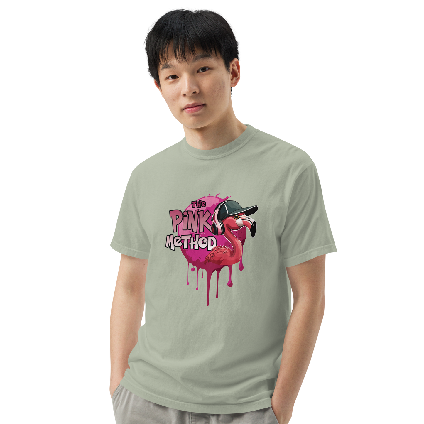 The Pink Method - Funky Flamingo Unisex garment-dyed heavyweight t-shirt