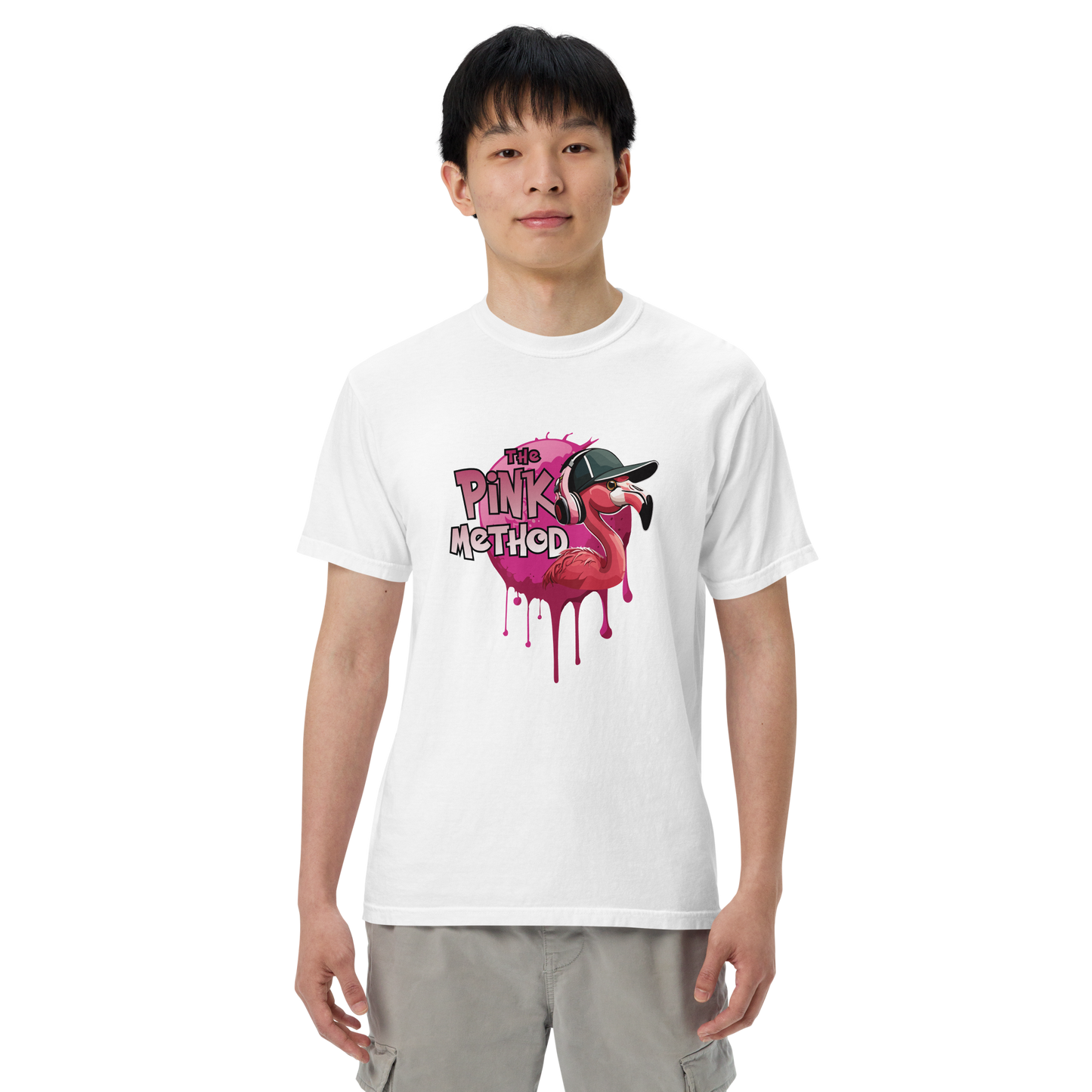 The Pink Method - Funky Flamingo Unisex garment-dyed heavyweight t-shirt