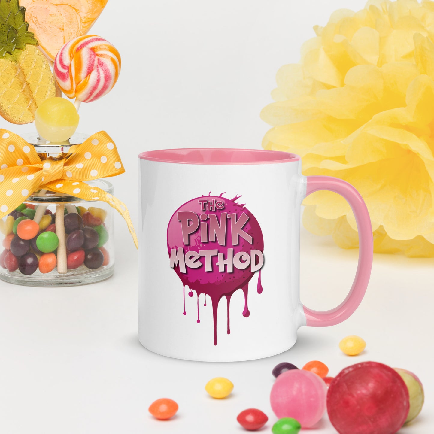 Pink Method Coffee Mugs with Color Inside