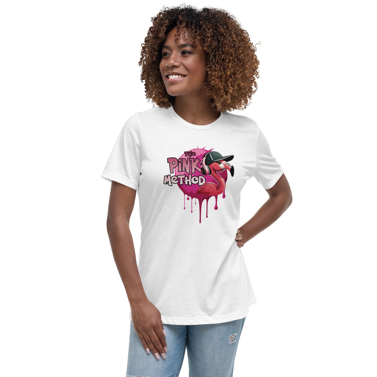 The Pink Method - Funky Flamingo Women's Relaxed T-Shirt